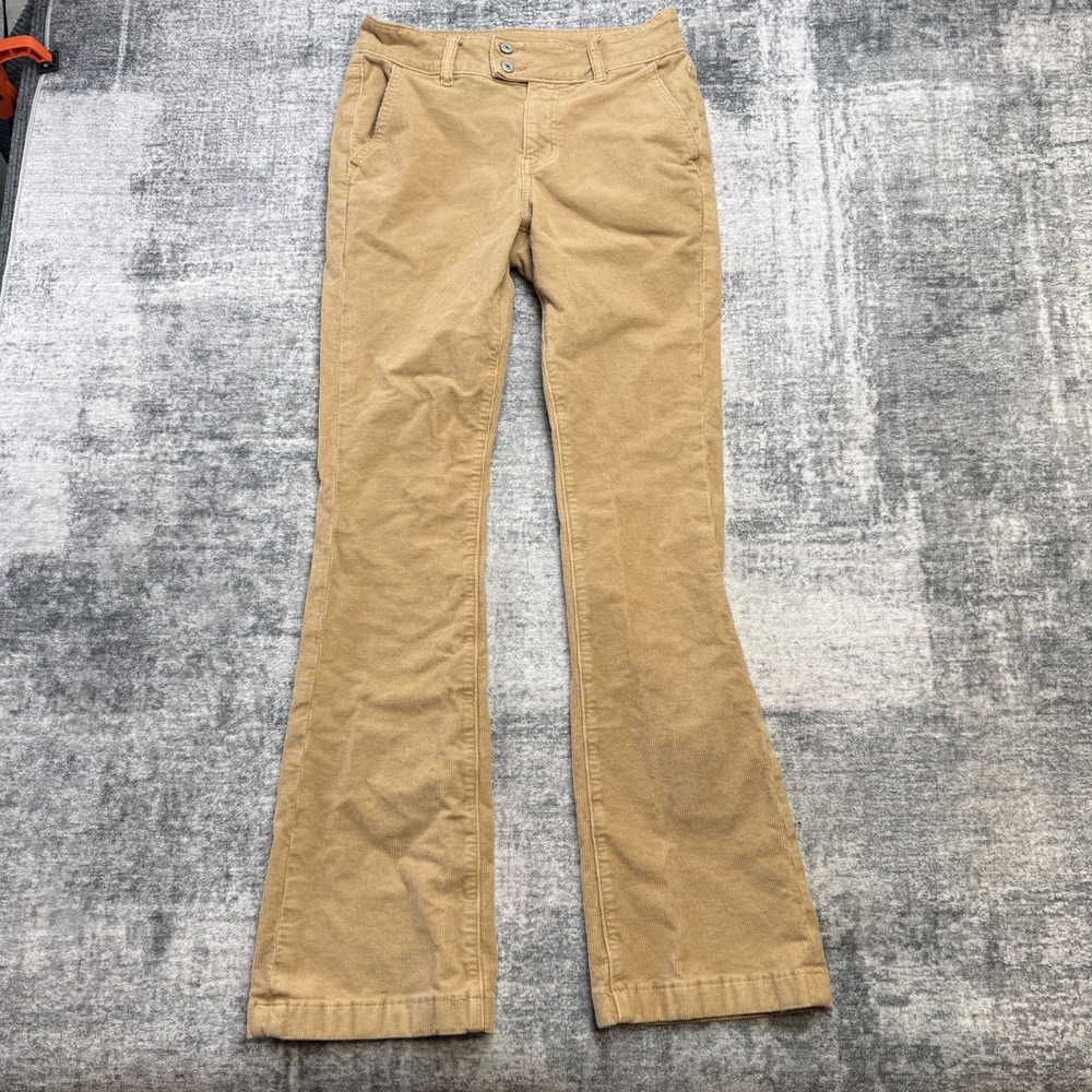 American Eagle Corduroy Jeans Womens 4 Beige High Rise Kick Boot Festival Boho